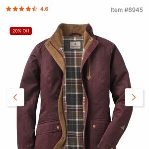 Legendary Whitetails-  Woman's Dark Maroon Utility Jacket - Size Medium- NWOT